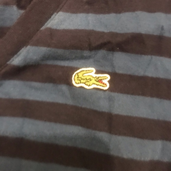 Lacoste t-shirt , blue and black stripes - Picture 2 of 2